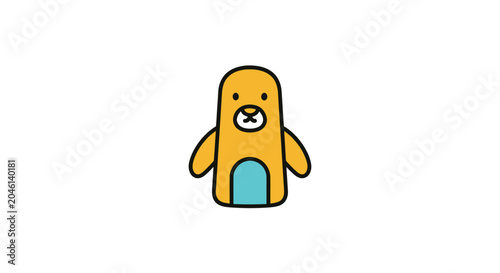 Canvastavla Smiling Cartoon Penguin Character Design.
