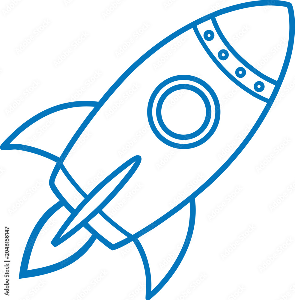 Naklejka premium Rocket Icons for Startup Technology and Business Growth