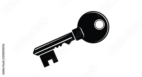 Foto Key silhouette on transparent background high quality professional