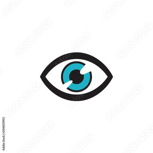 Fotografie Stylized Eye Icon Graphic Design.