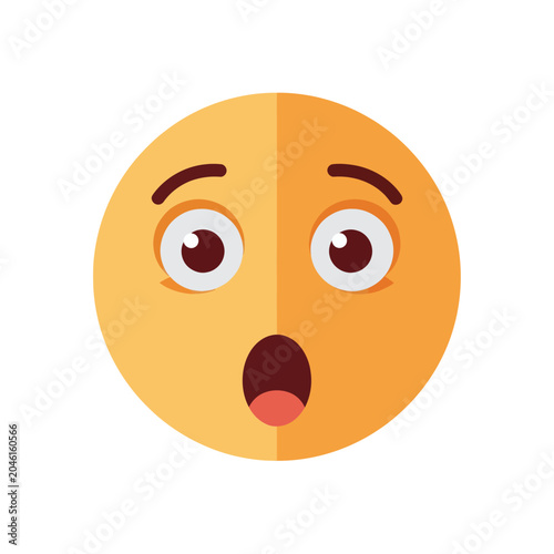 Foto Surprised Emoji Face with Wide Eyes.