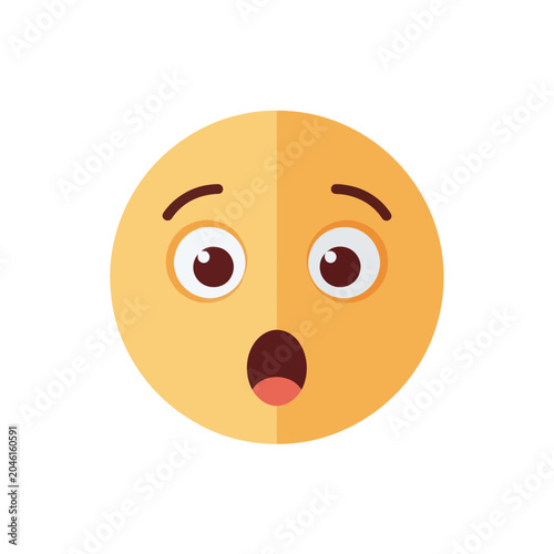 Foto Surprised Face Emoji with Open Mouth.
