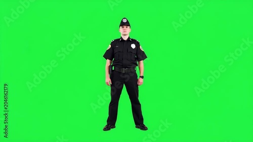 Police Officer Full Body Illustration