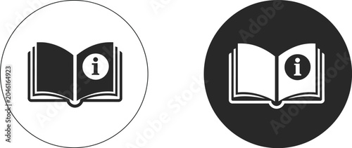 Guide Book Icons Pack, Vector Glyph and Flat Style Book Symbols Collection, Instruction Manual and Reference Guide Icons for Education, App UI and Digital Documentation Design