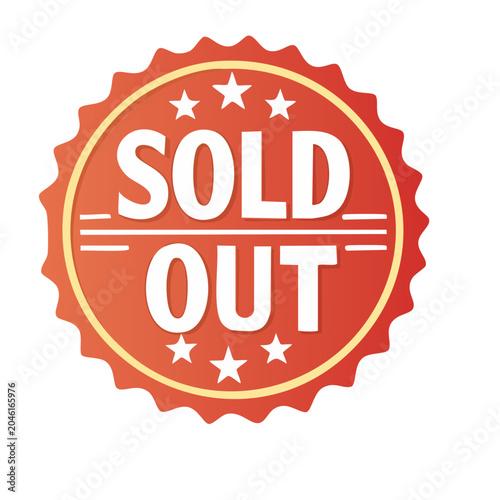 Sold Out Badge with Stars and Stripes