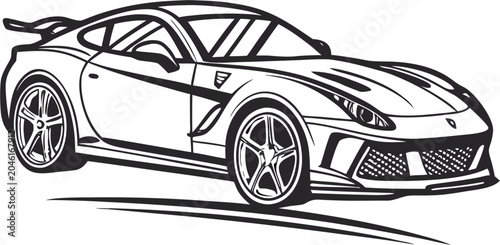 turbo sports car logo silhouette icon  on white background 