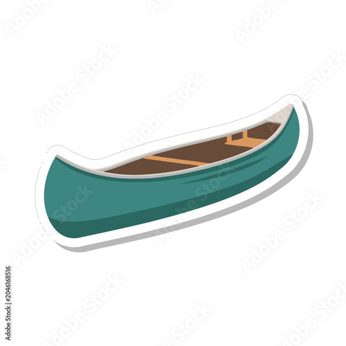 фотографія Teal colored canoe boat vessel.