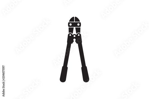 Bolt Cutter Silhouette Vector Icon