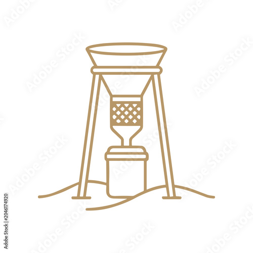 Konstfotografi Simple Grain Milling Machine Illustration.