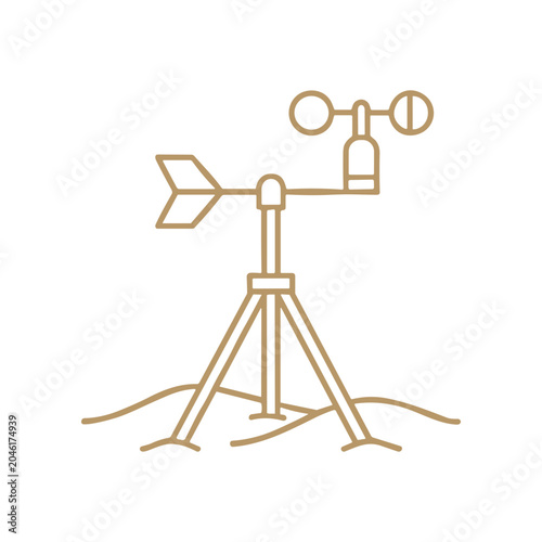 Canvas Print Weather station on a tripod stand.