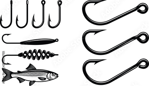 Photos Fishing Hook and Tackle Collection Featuring Angling Equipment Bait Hook Designs