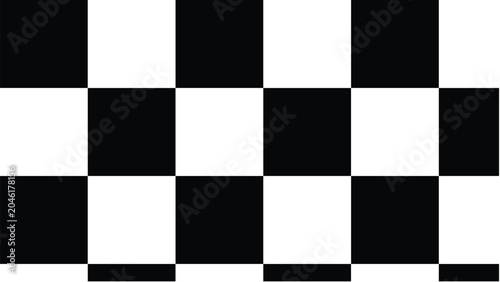 Quadro em tela Black white checkerboard vector pattern with alternating squares in grid layout