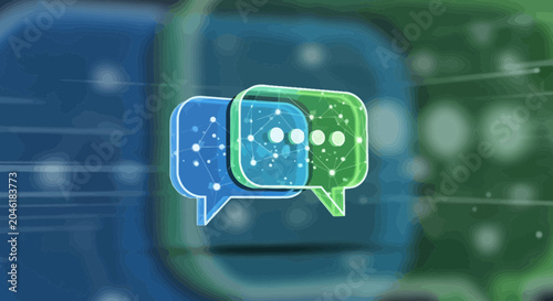 Photos Chat Bubbles Communication Digital Messages.