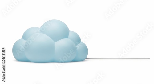 Soft blue cloud shaped night light