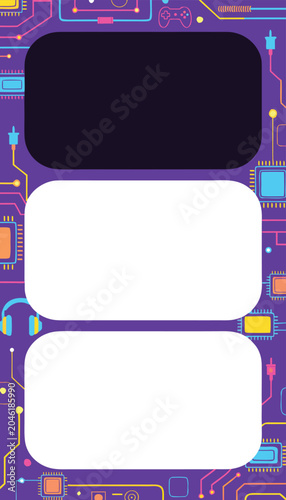 Cyber Gaming Circuit Board Portrait 9:16 Poster Stories Template