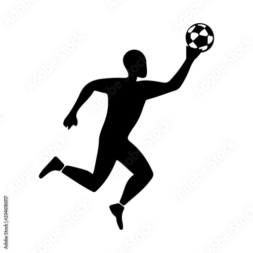Person kicking soccer ball in action