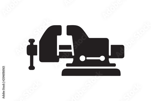 Workshop Vise Silhouette Vector Icon