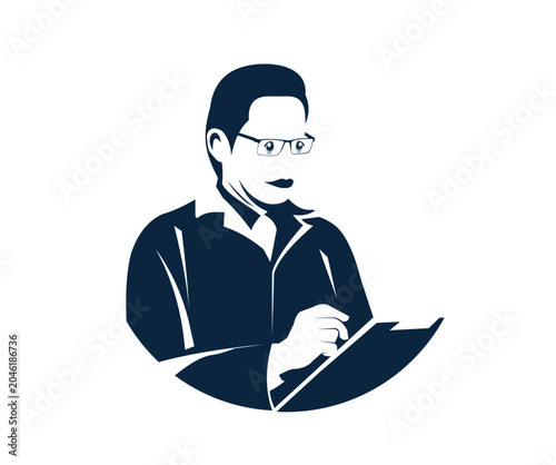 flat image of a male nurse