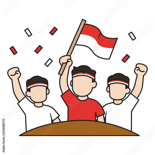 People Celebrating Indonesian Independence Day
