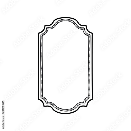 Vintage decorative empty frame border.