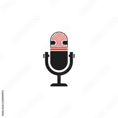 Vintage Microphone Illustration.