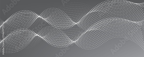 Foto Dotted halftone waves