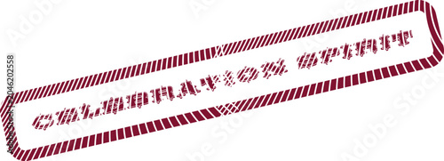 Vászonkép Red Cancellation Spirit Stamp Design for Important Document Notices and Legal Af