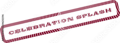 Obraz na płótnie Red Cancellation Splash Stamp Design for Important Document Notices and Project