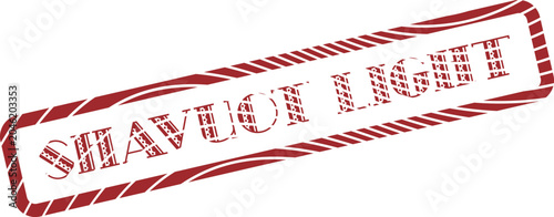 Quadro su tela Red distressed rubber stamp with Shavuot Light message for spiritual celebration