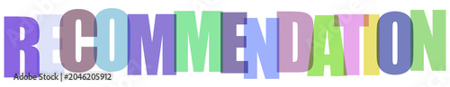 Fotografie Colorful commendation letter, commendation text, multicolored recommendation, ap