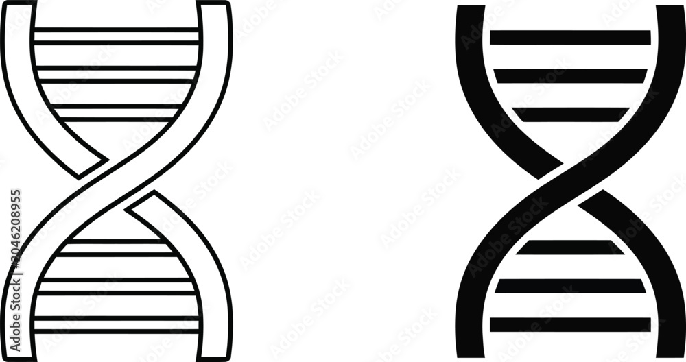Foto Dna double helix structure illustrations