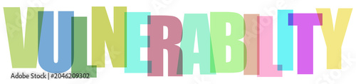 Canvastavla Vulnerability concept, colorful word, mental health theme, emotional state