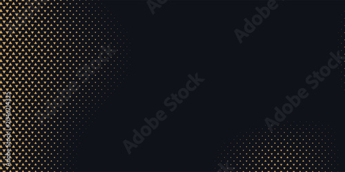 Gold triangle pattern halftone texture wave background