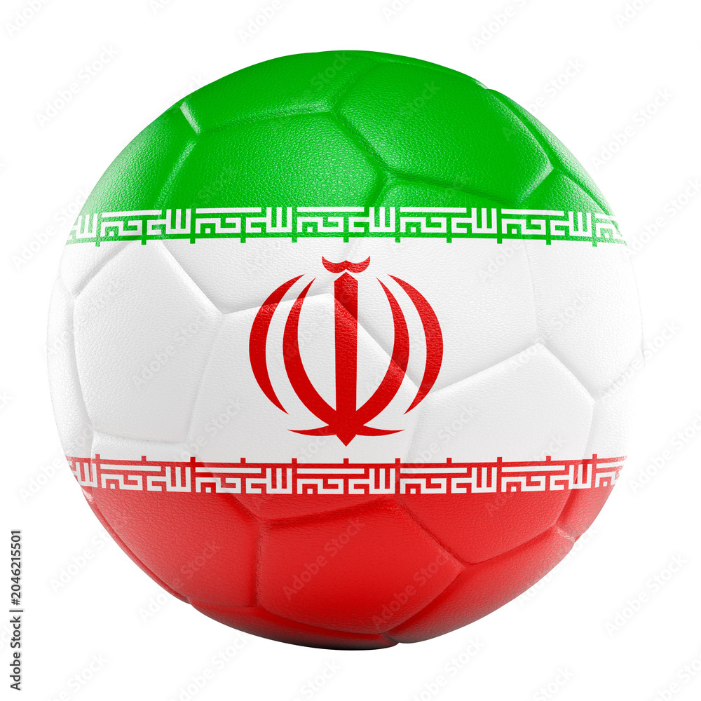 Obraz premium Iran national 3d soccer ball