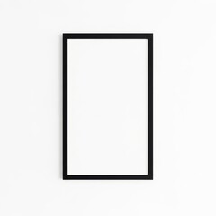 Simple black rectangular frame outline icon