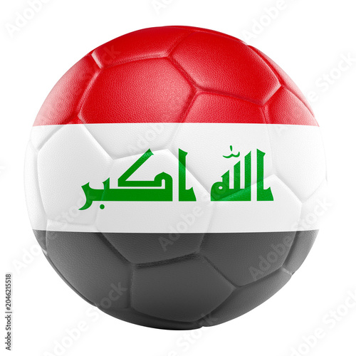 Iraq national flag soccer ball 3d