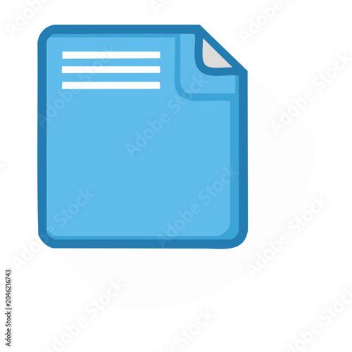 Blue document icon with text lines