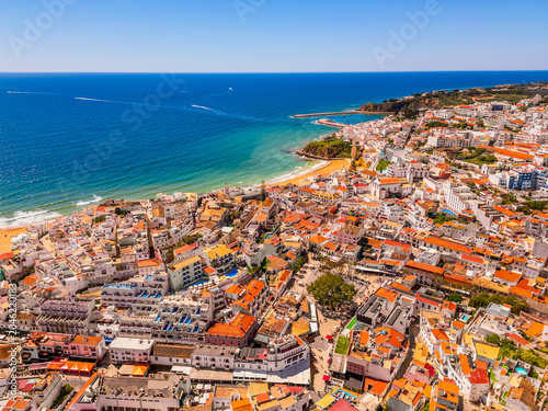 Aerial View on Old Town of Albufeira Algarve Portugal