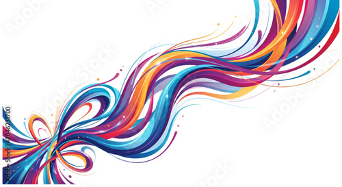 Vibrant colorful swirling abstract design
