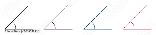 Fotografía Geometric angle icon set , vector illustration.