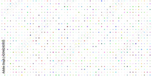 Canvas Print A chaotic mosaic of rounded square tiles in a vibrant and random color palette a
