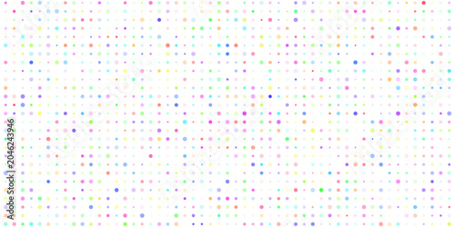 Quadro em tela A chaotic mosaic of brightly colored squares in a random pattern with a black bo