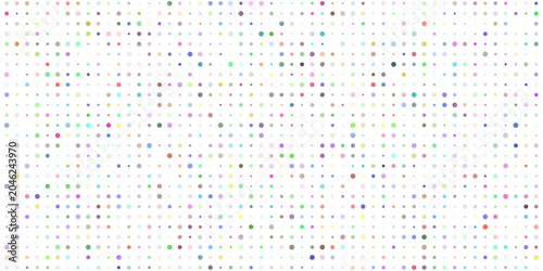 Obraz na płótnie A dense grid of small, rounded squares in a wide spectrum of vibrant and muted c