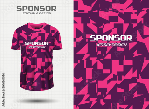 Abstract geometric pattern jersey design for sports tshirt
