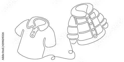 t-shirts and jackets