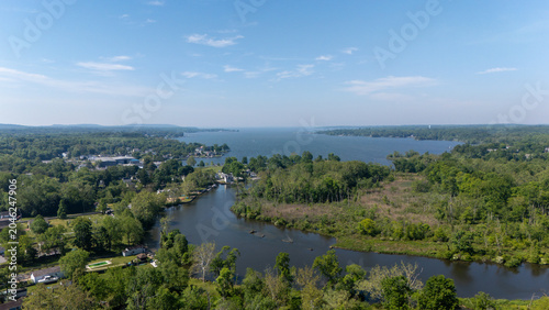 Sunny day over North East River in Maryland