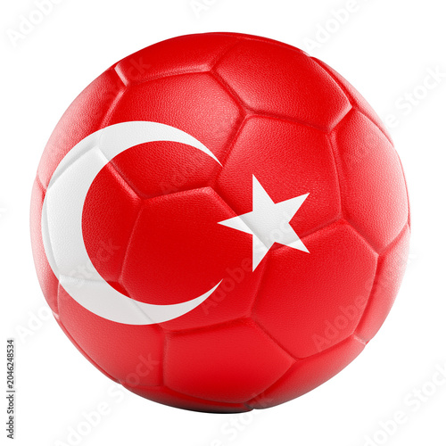 Turkey flag soccer ball 3d