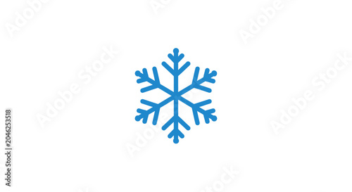 Картината върху платно Blue Snowflake Ice Crystal Winter.