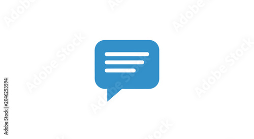 Bild auf Leinwand Blue speech bubble icon symbol.