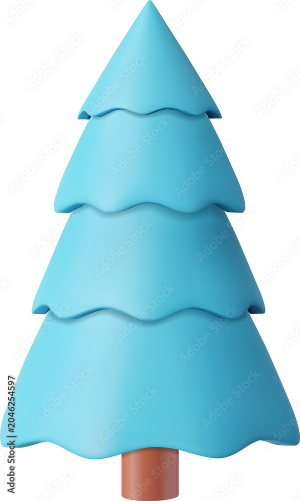 Fototapeta premium 3d of Christmas trees.